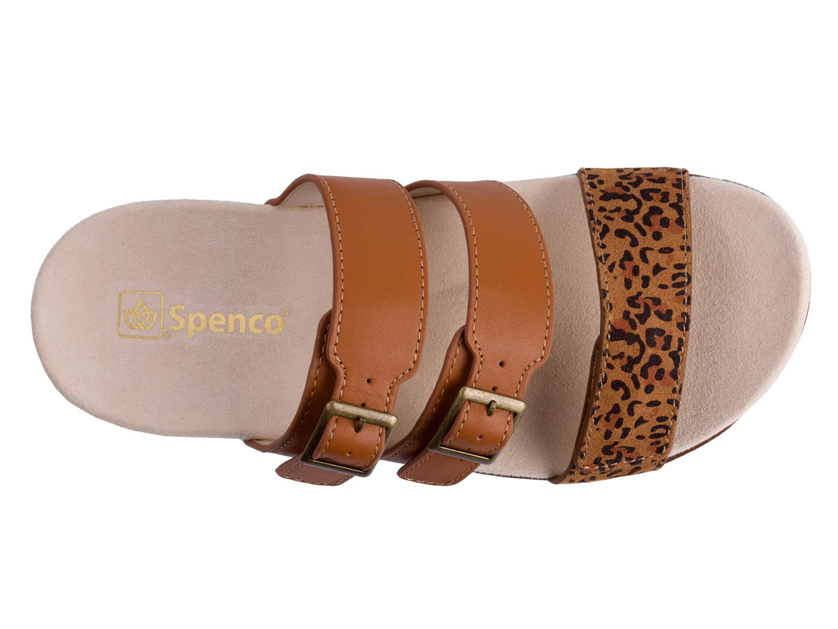 Spenco Total Support Orthotic Slide Women’s Sandals Cheetah Sz 9 1/2