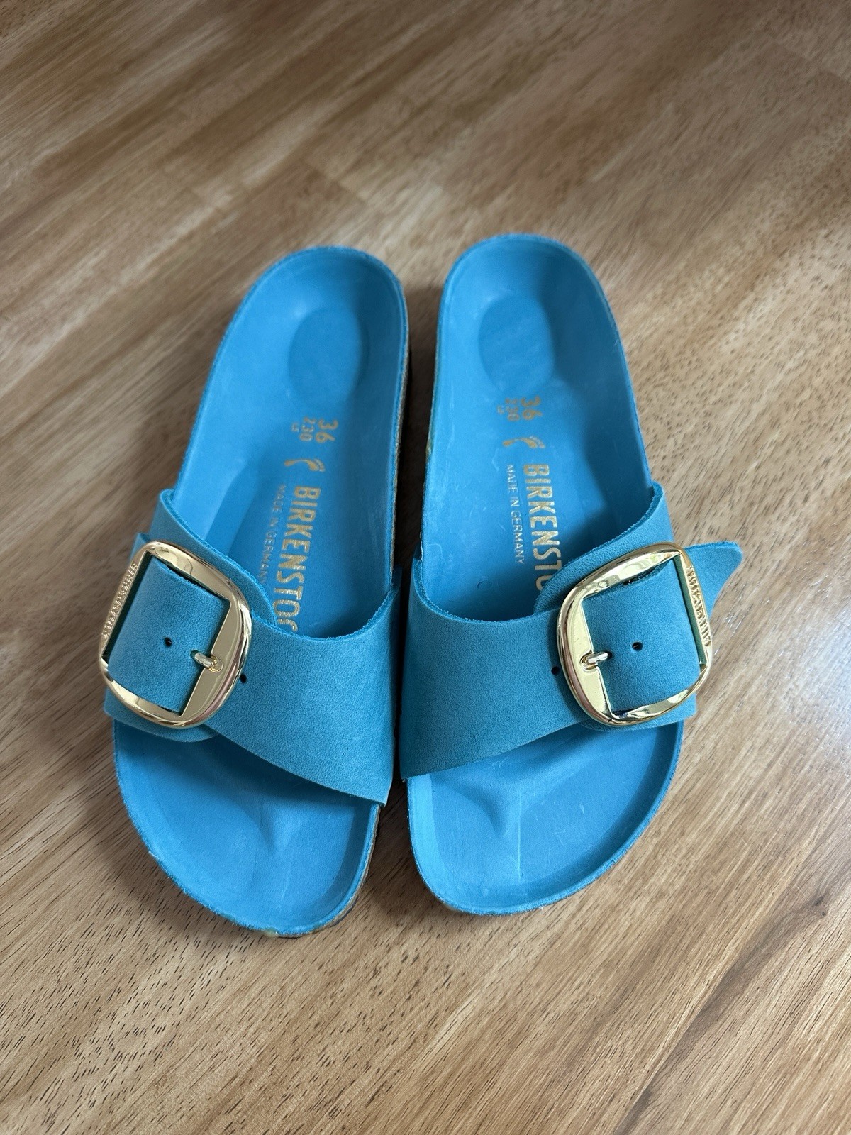 Birkenstock Women’s Madrid Big Buckle Leather Slide Sandals EU36 US5.5