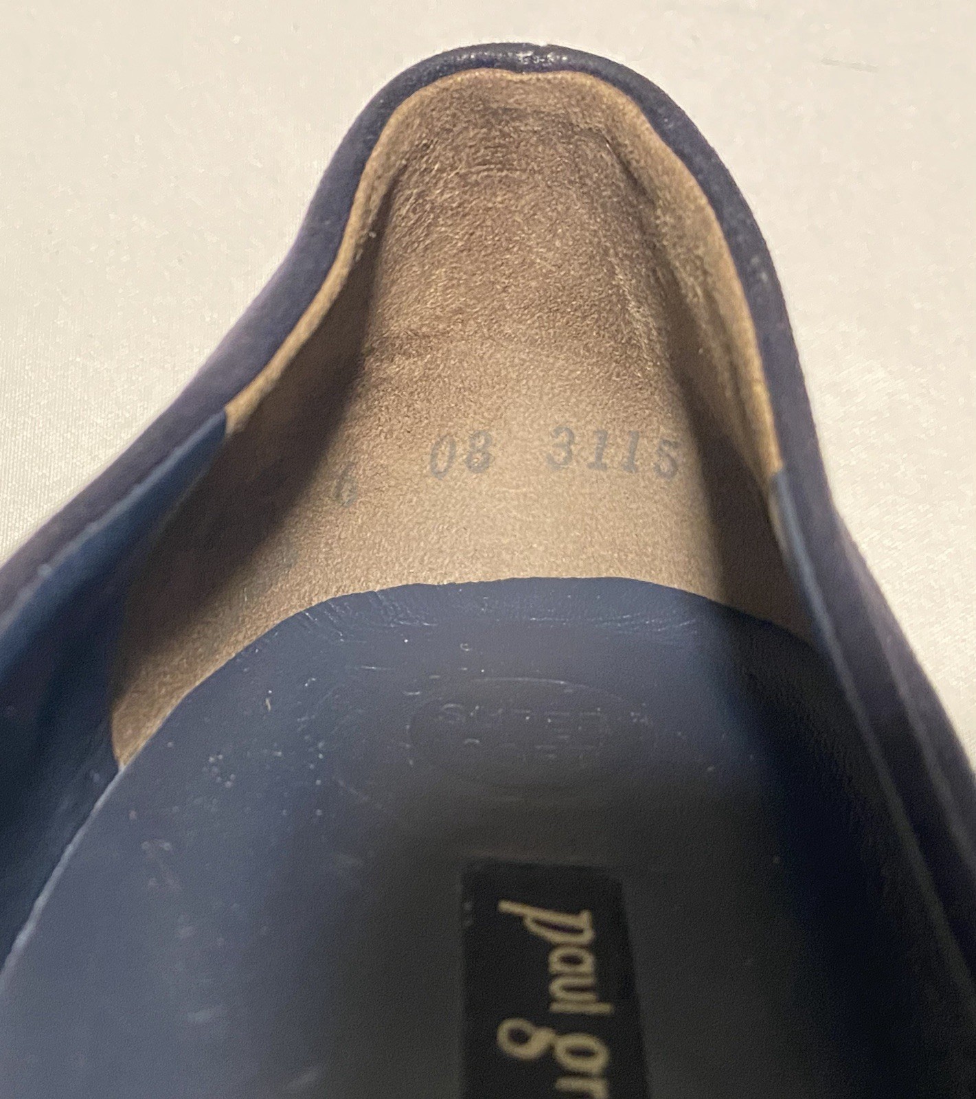 Paul Green Suede Navy Pointed Pumps BlockHeel Women Shoes UK6/US8.5 Made Austria