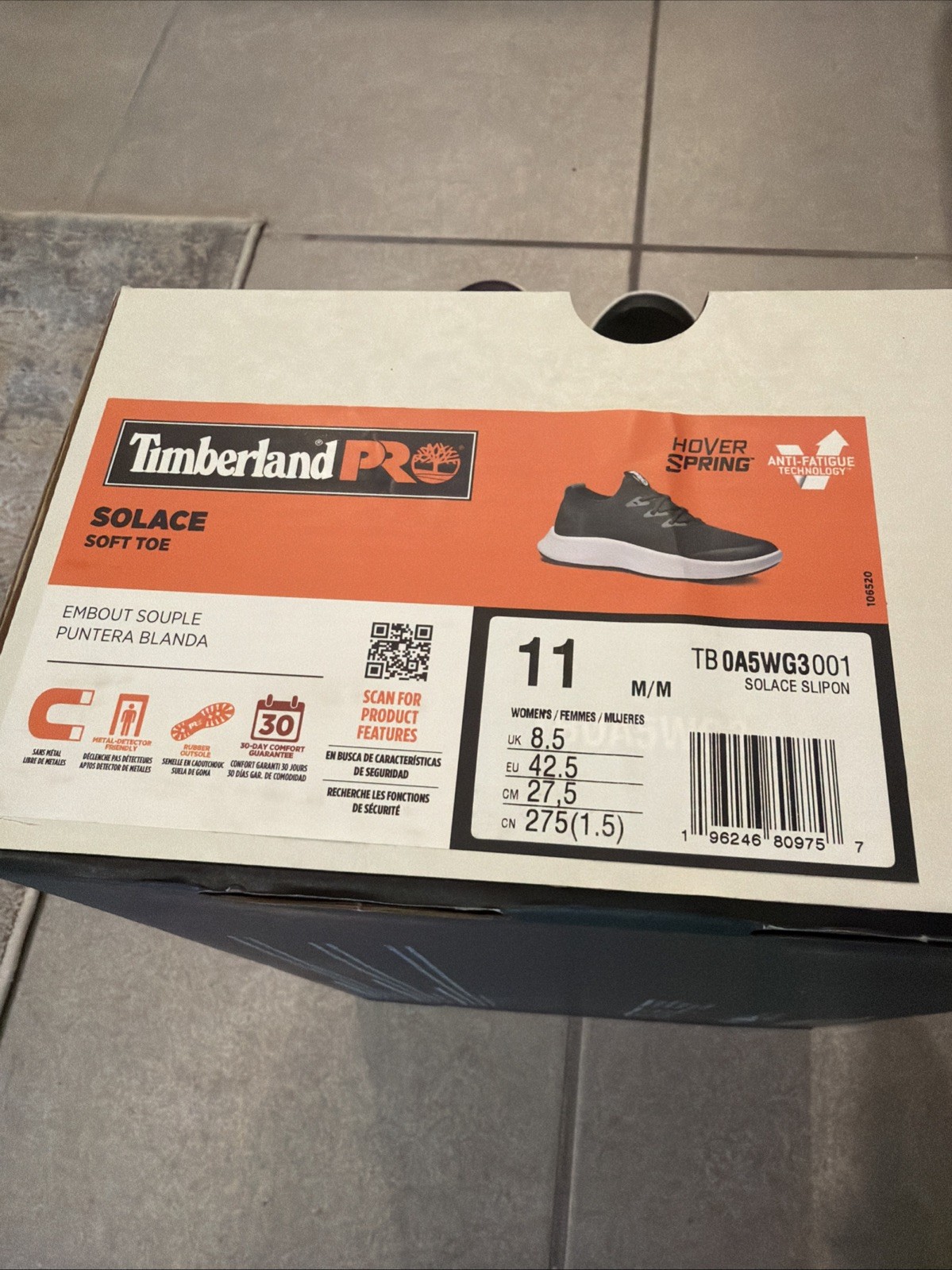 Timberland Pro Women’s Solace Max Work Sneaker Sz11 New Black and White Shoes