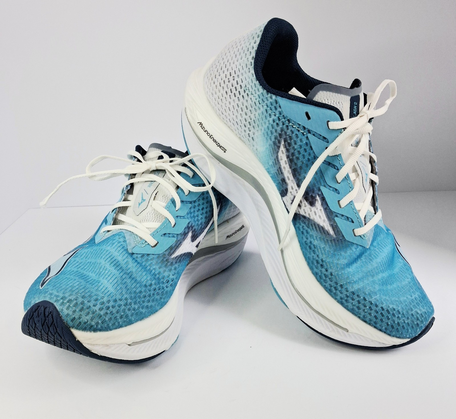 Mizuno Wave Rebellion Flash 2 Women’s Blue/White/Navy Lace-Up Low Top J1GD243571