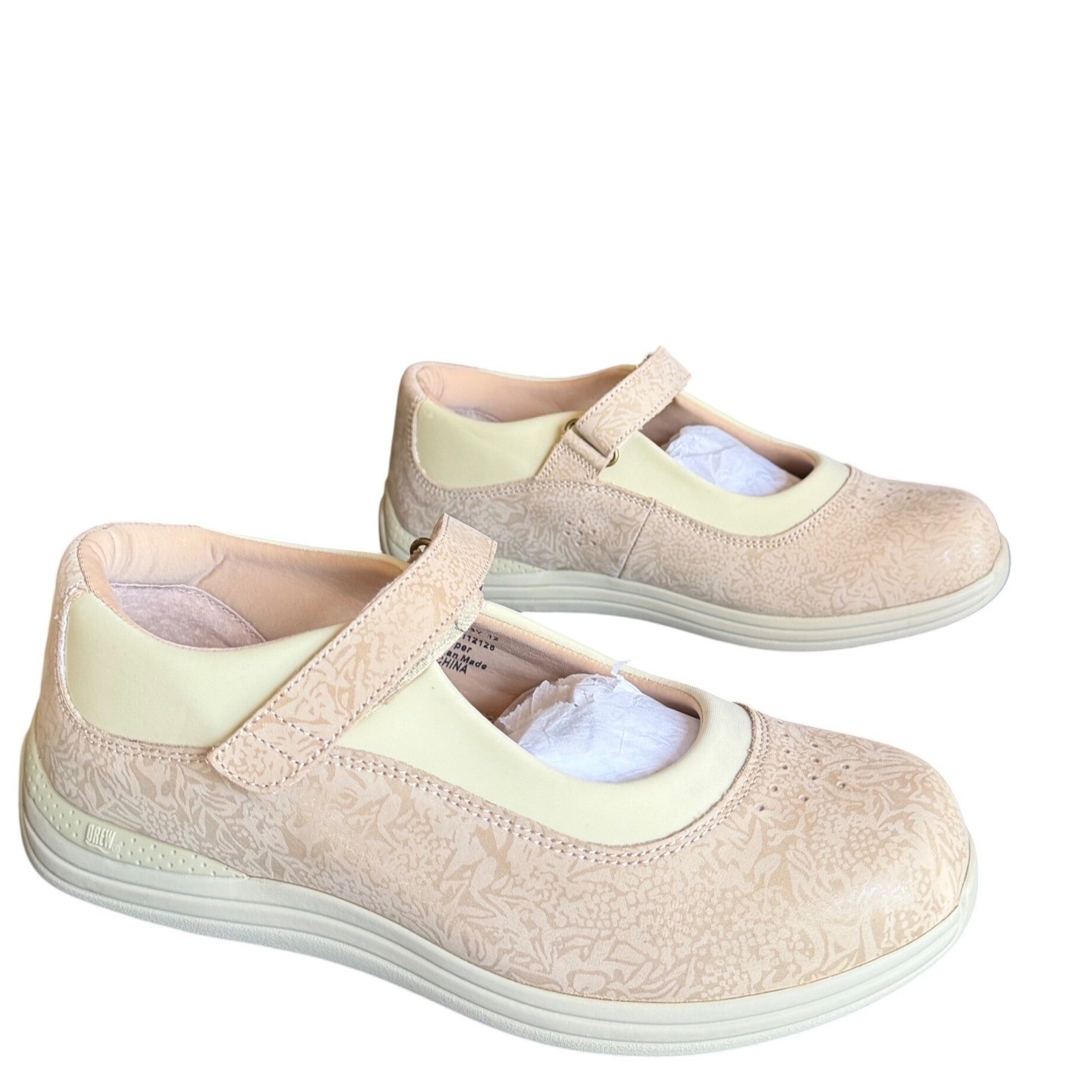 Drew Rose Mary Jane Comfort Shoes Womens 9 WW Bone Orthopedic Walking Adjustable