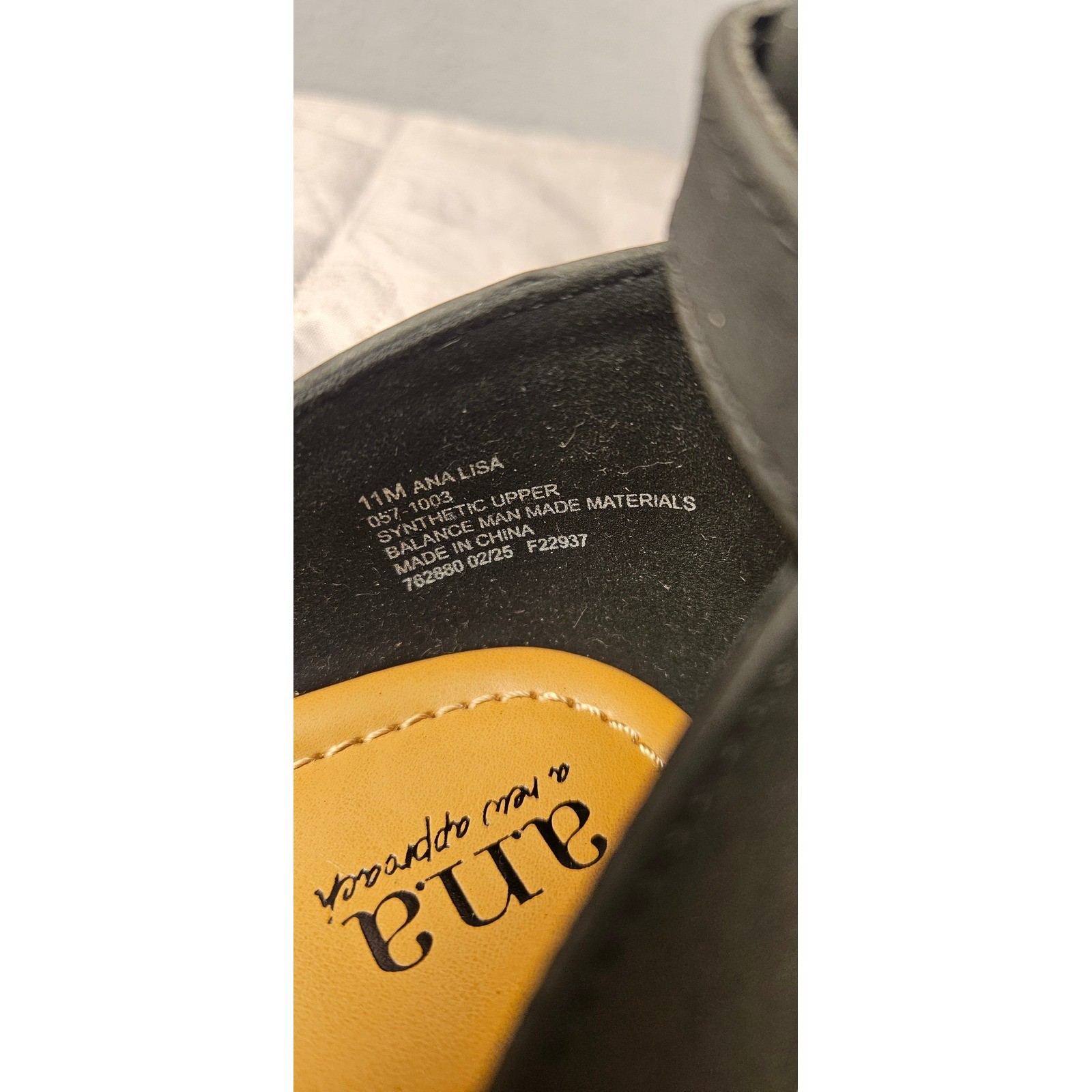ANA Lisa Black Woven Espadrille Wedge Platform Sandals Womens 11 Medium NEW