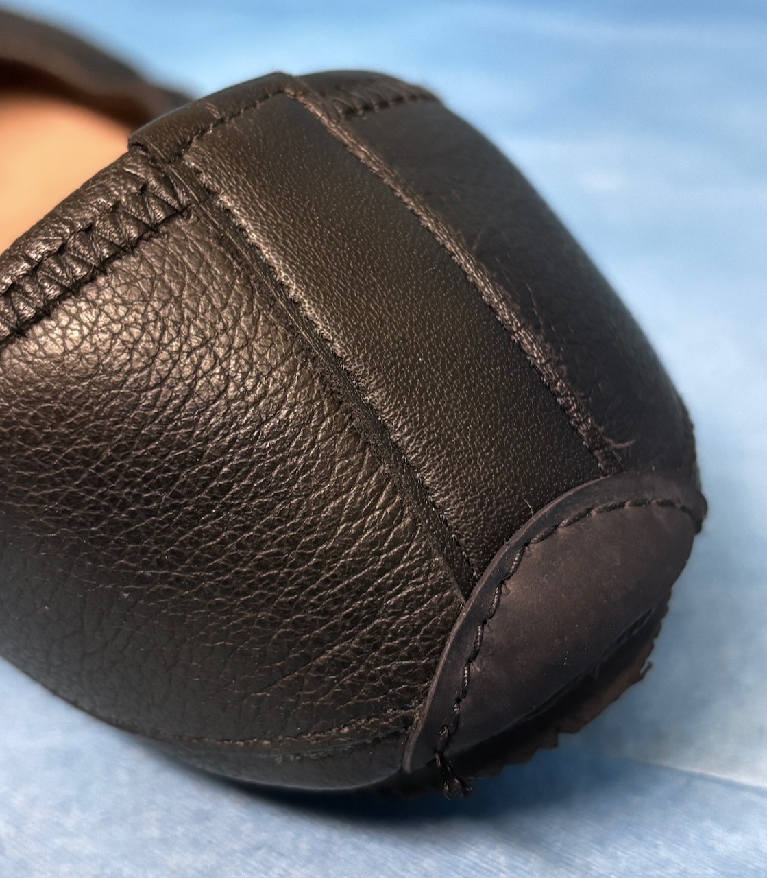 Softstar Black Leather Ballerina Flats – Hand made – Size 6