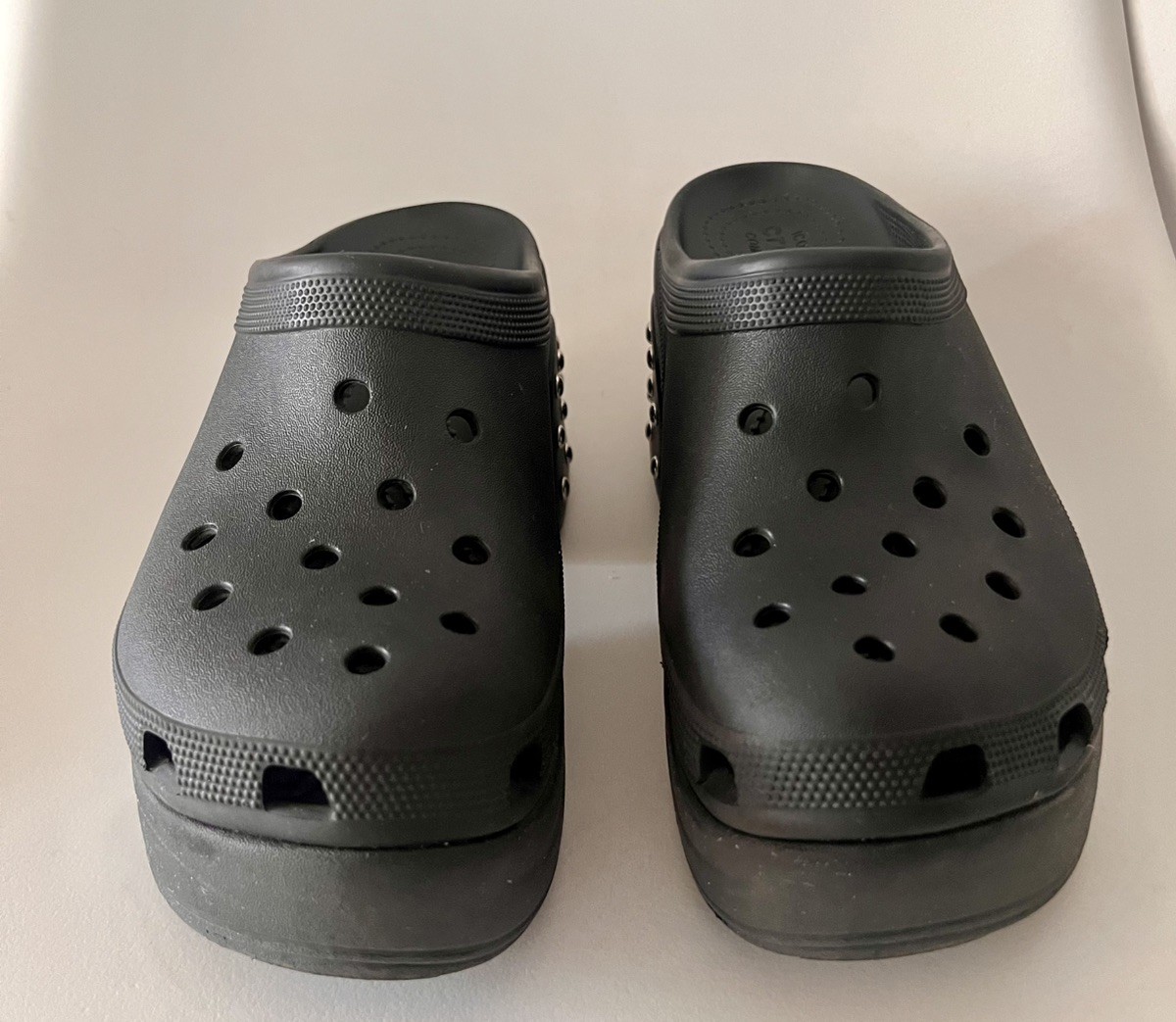 Crocs Siren Studded Platform Clogs Black Women’s 10 Men’s 8 Goth Punk Rare