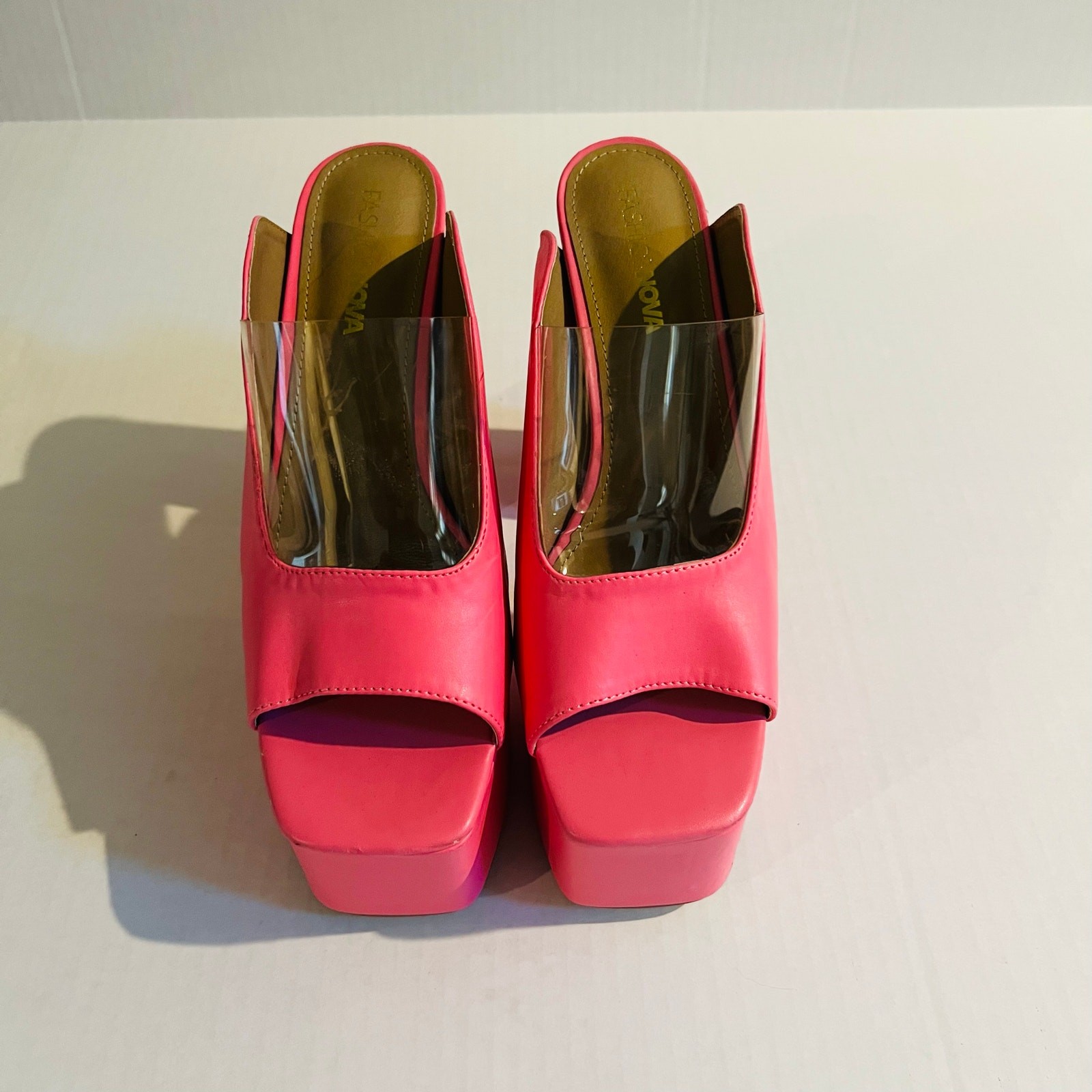 Fashion Nova Open Toe Platform High Heel Shoe Size 9 NEW Pink