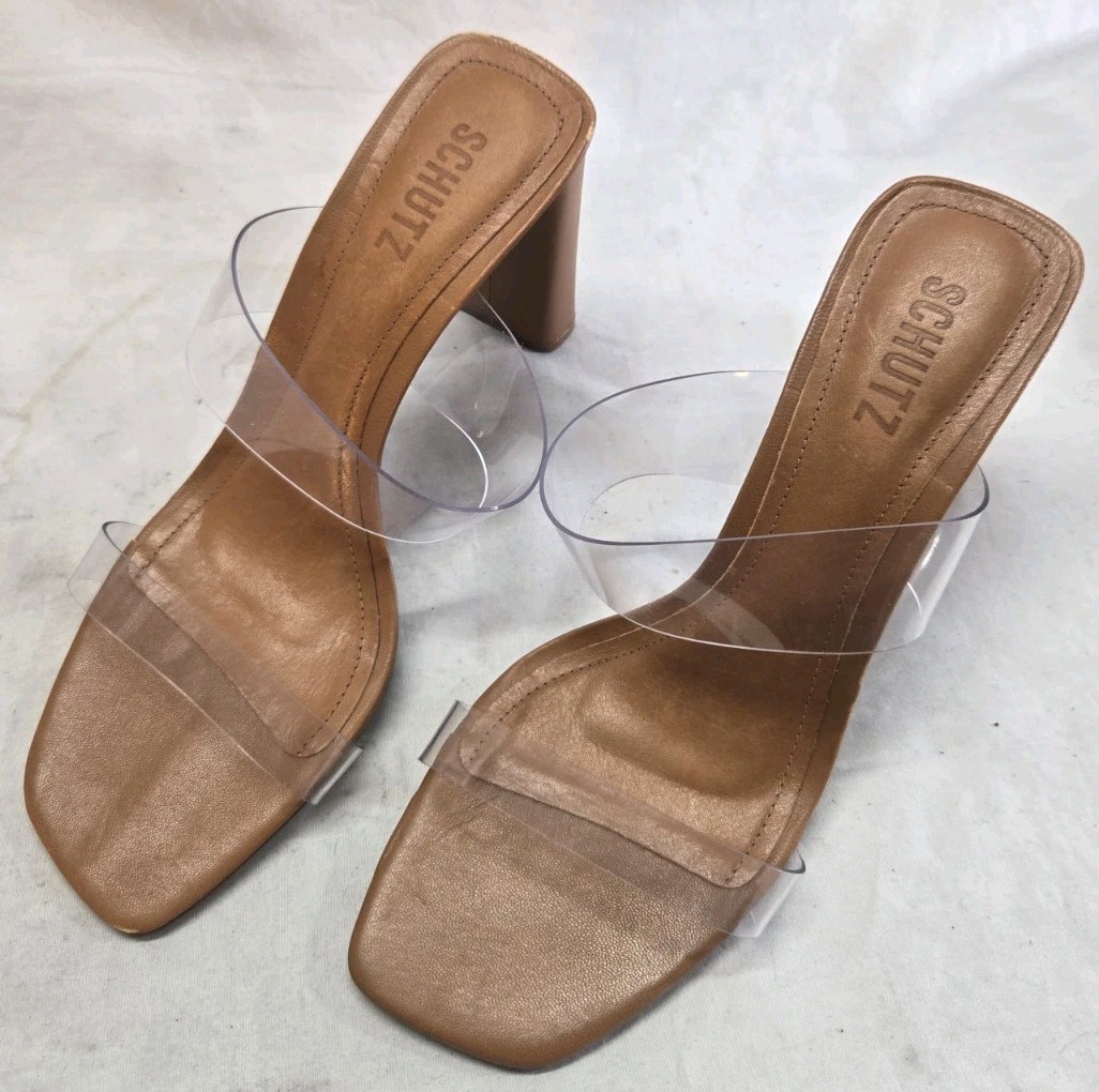 SCHUTZ Women’s Size 8.5 Brown Ariella Tab Sandals