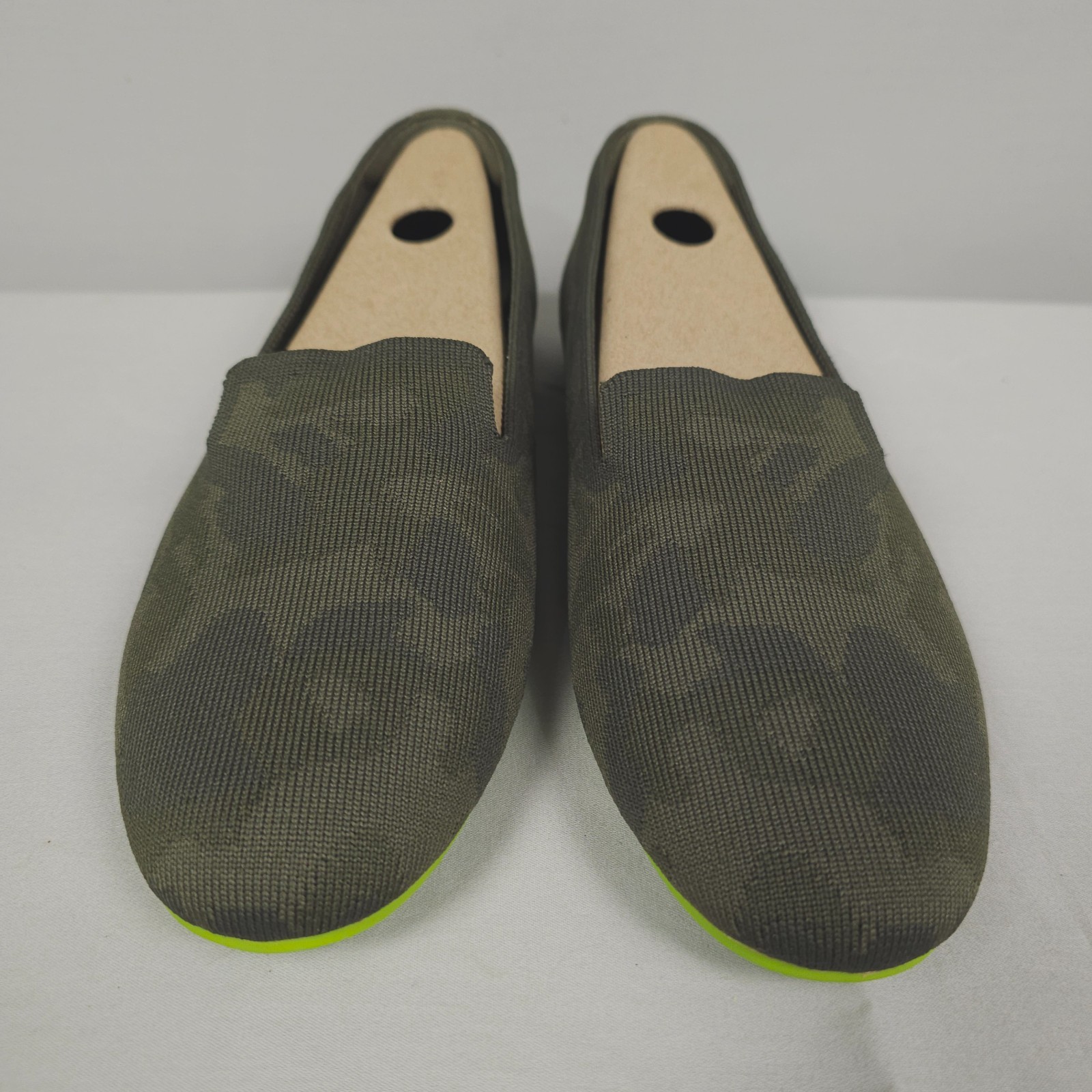 Vivaia Audrey Loafer Women Size 9 US / 40 EU Green Camo Woven Knit NWOB