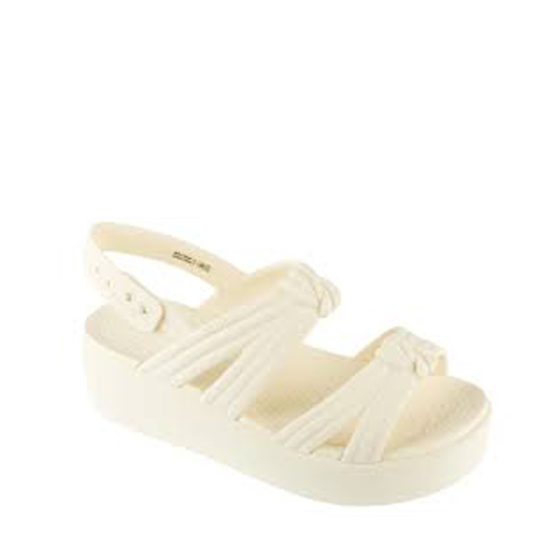 Crocs Brooklyn Low Ivory Knot Sandal White Platform Sandals Wedges Women New 212