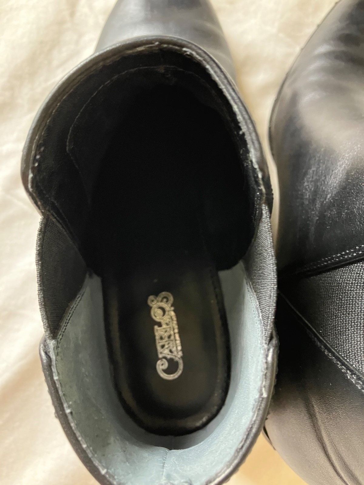Carlos by Carlos Santana Ginger black leather chelsea boot 9M