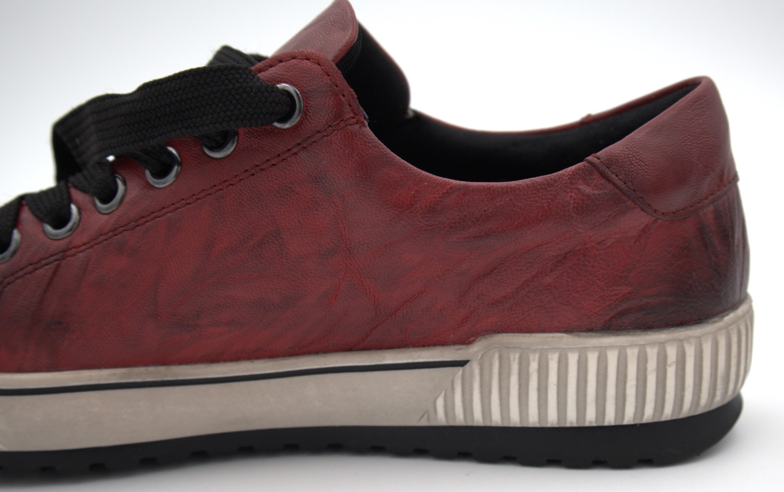 Remonte Maditta 00 Leather Sneakers Red EU 37 US 6–6.5 Women Lace-Up Side Zip