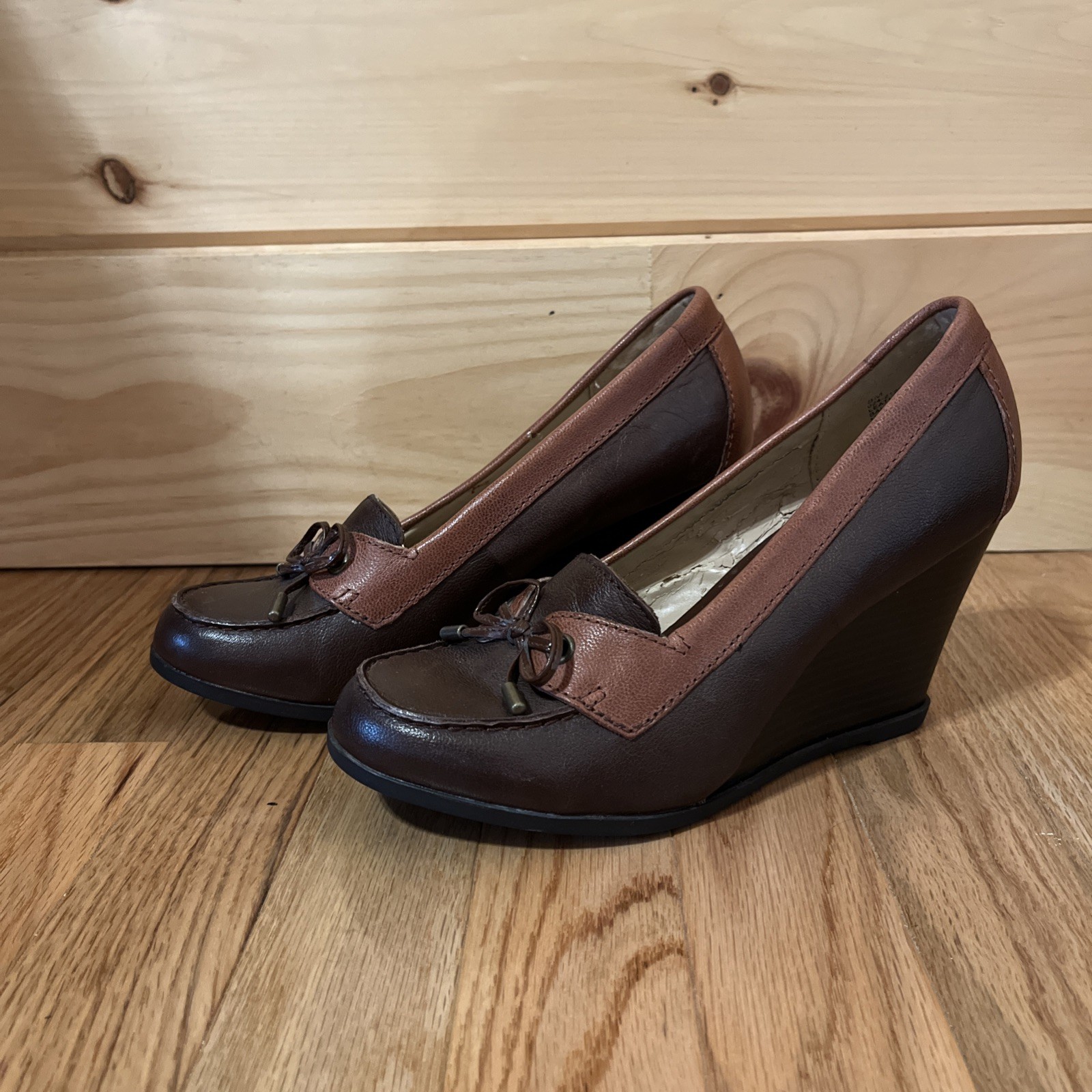 Liz & Co woman’s wedge shoe 8 Vintage Librarian Classic Preppy