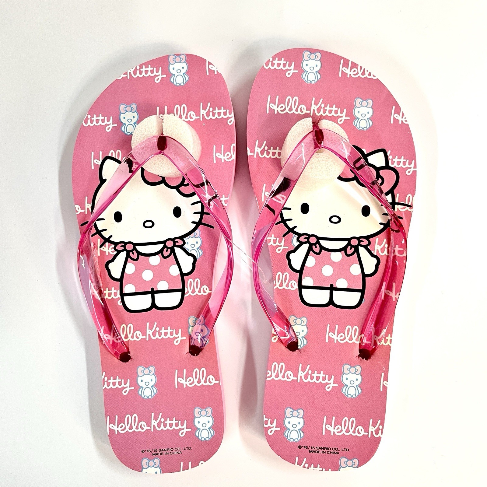 Hello Kitty 2015 Flip Flops Adult Size 9-10 Nakajima USA New