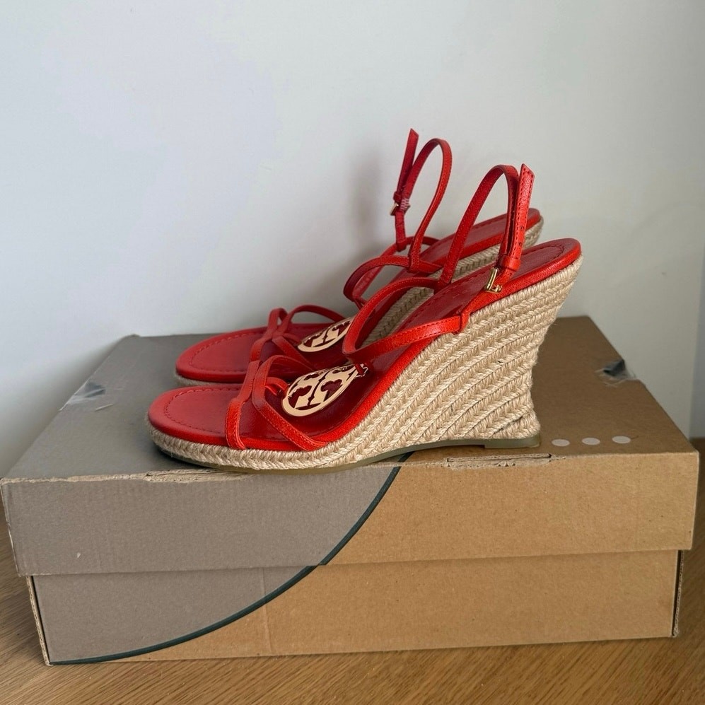 Tory Burch Capri Miller ‘Desert Flower Orange’ Women Wedge Heel- SZ 7.5