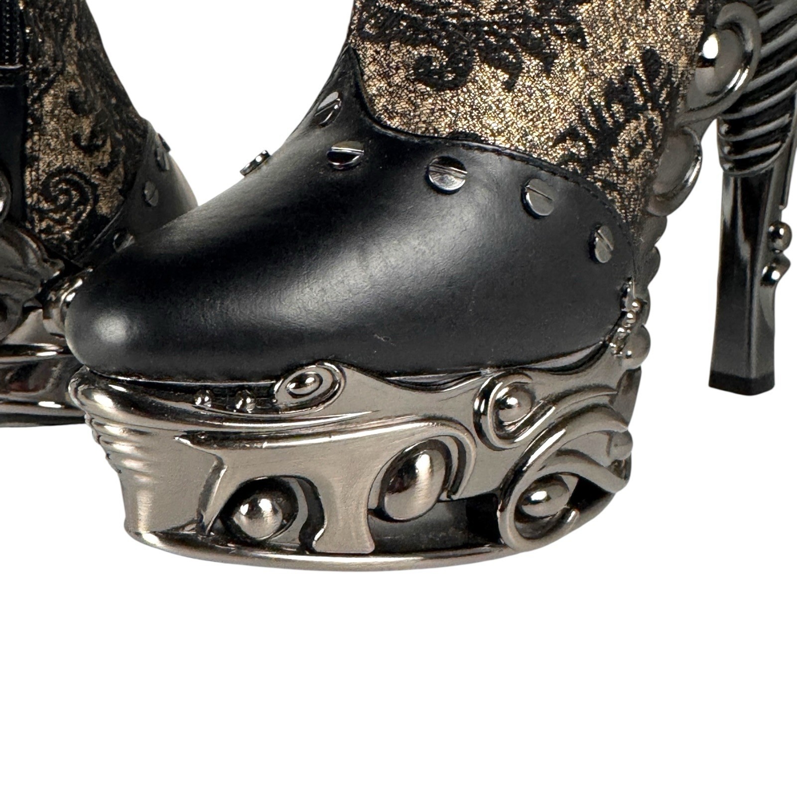 Hades Arianna Steampunk Victorian Knee-High Boots – Women’s US Size 10