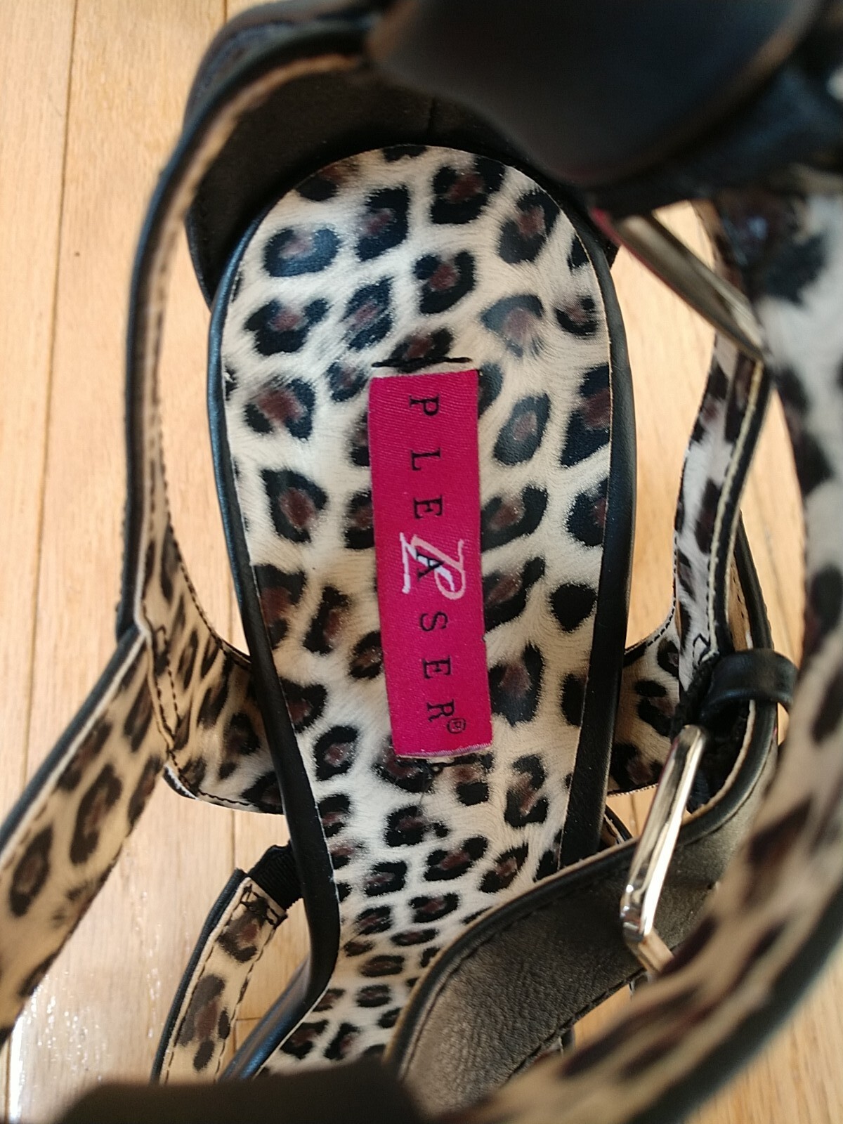 Pleaser FLAMINGO-858 8″ Heel, Platform Strappy Stilettos Rings and Studs Sz 13