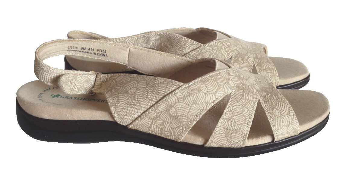 Grasshoppers Lillie Ankle Strap Comfort Purefit Sandals Size 9M NEW