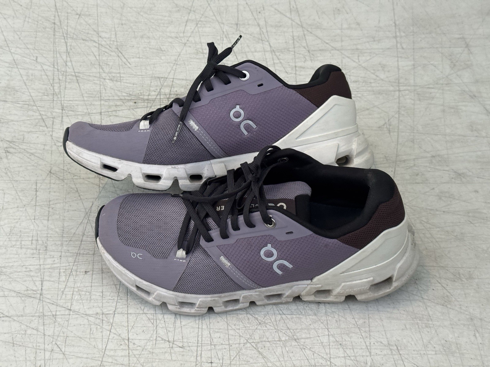 On Cloud OC Running Cloudflyer 4 Women’s 8.5 ‘Shark Pearl’ Purple Shoes USED