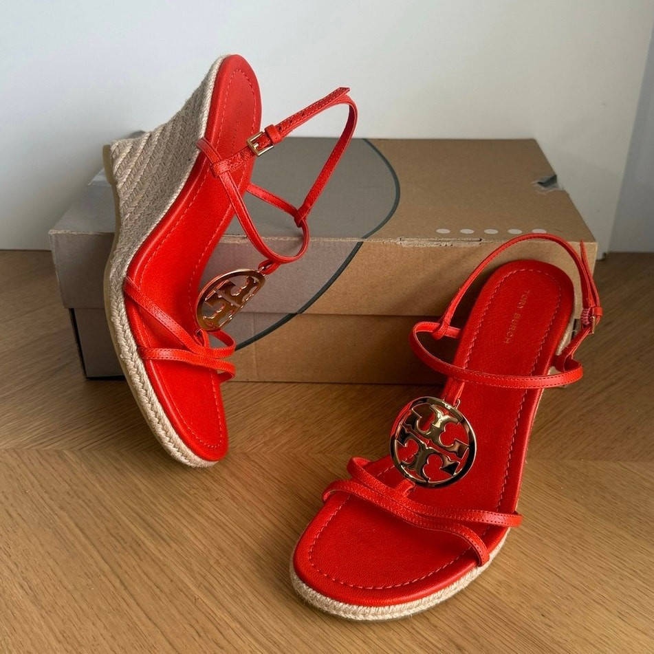 Tory Burch Capri Miller ‘Desert Flower Orange’ Women Wedge Heel- SZ 7.5