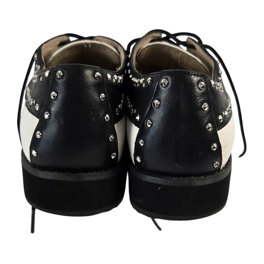 Michael Kors Sofie Studded Leather Oxford Calfskin Lace Up Platform Size 8.5