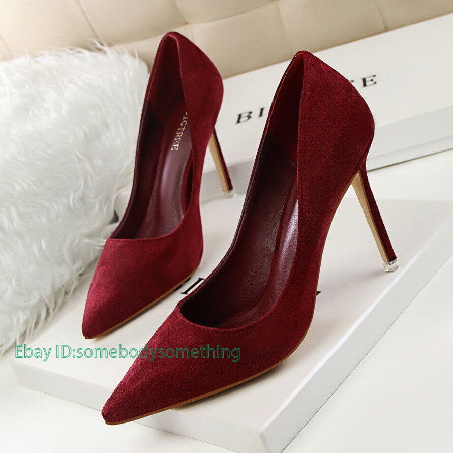 Women’s Pointed Toe Slip on Stiletto High Heeled Classic Party Wedding Pumps