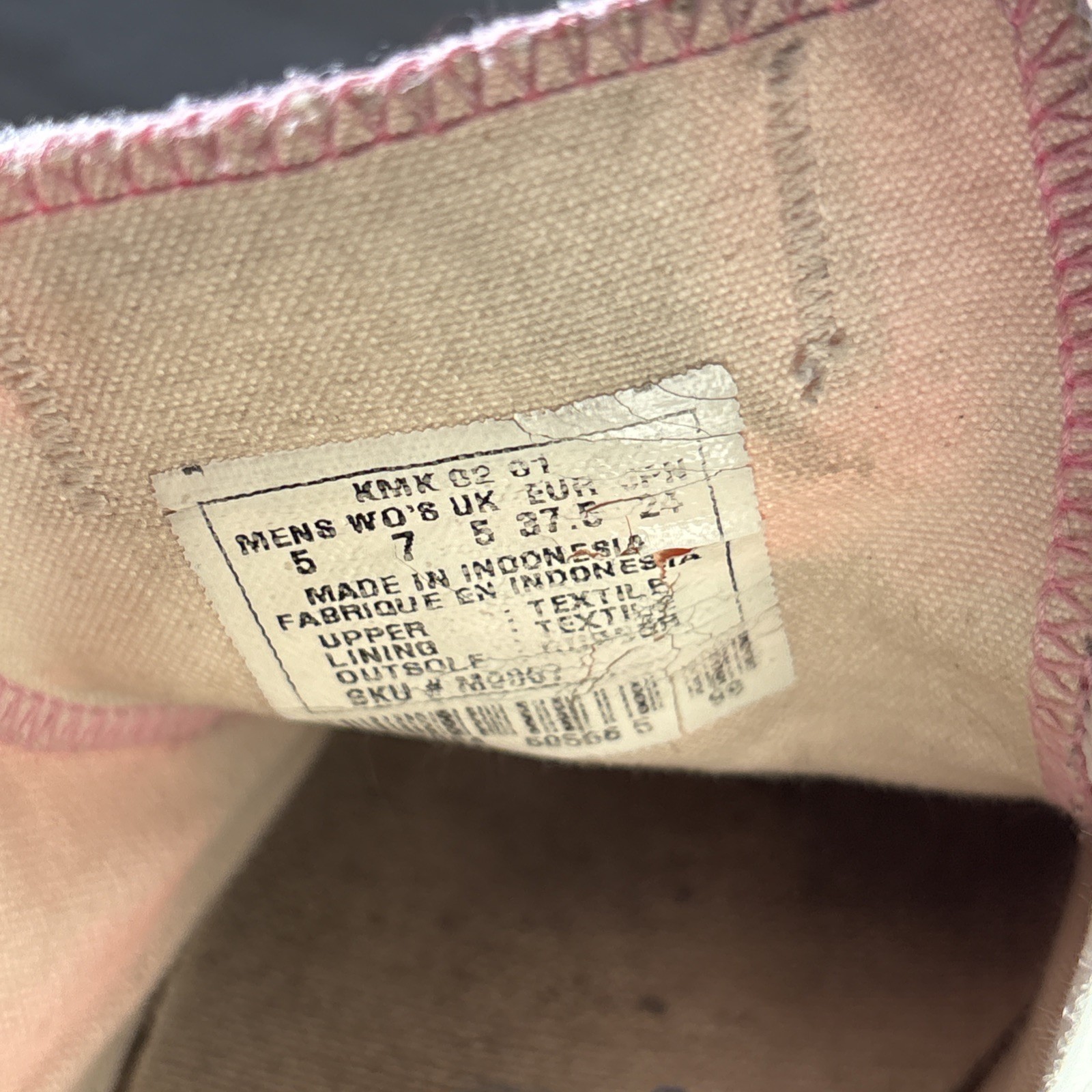 pink converse low top mens 5/womens 7