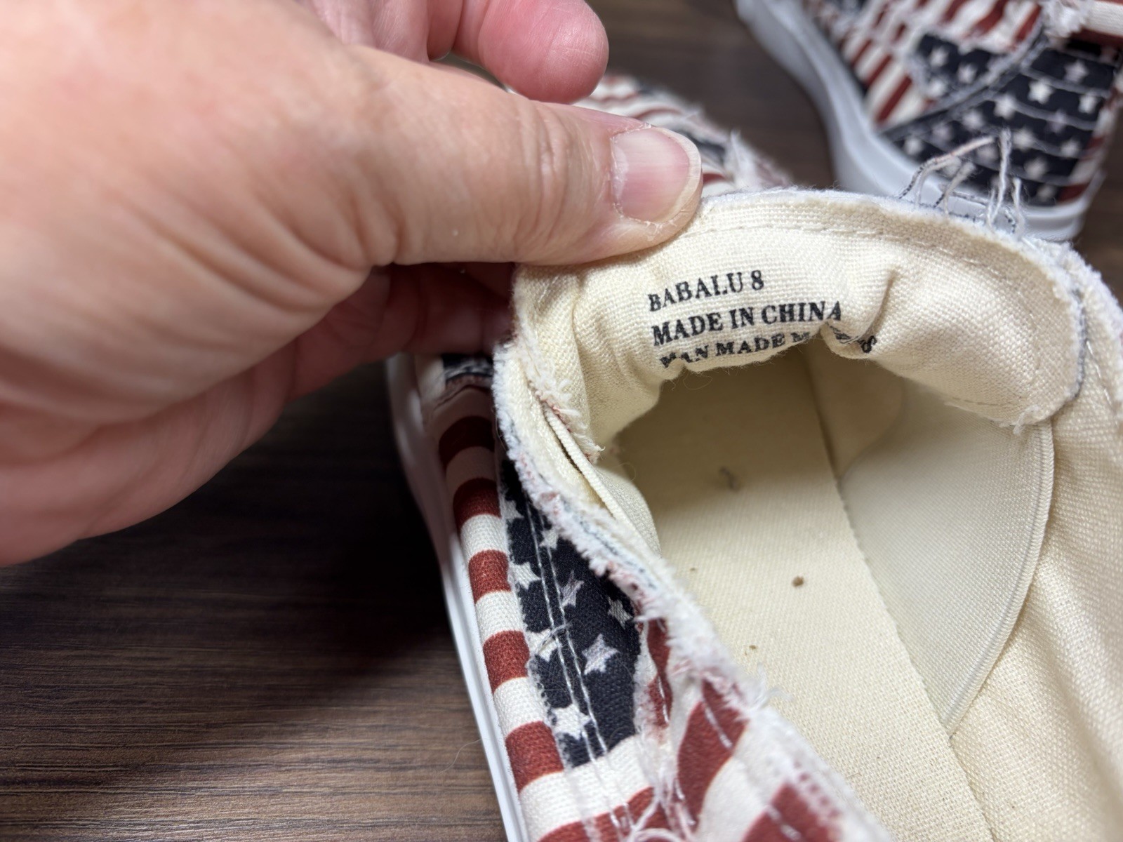 Corkys Babalu American Flag Distressed Canvas Shoes Women’s Size 8
