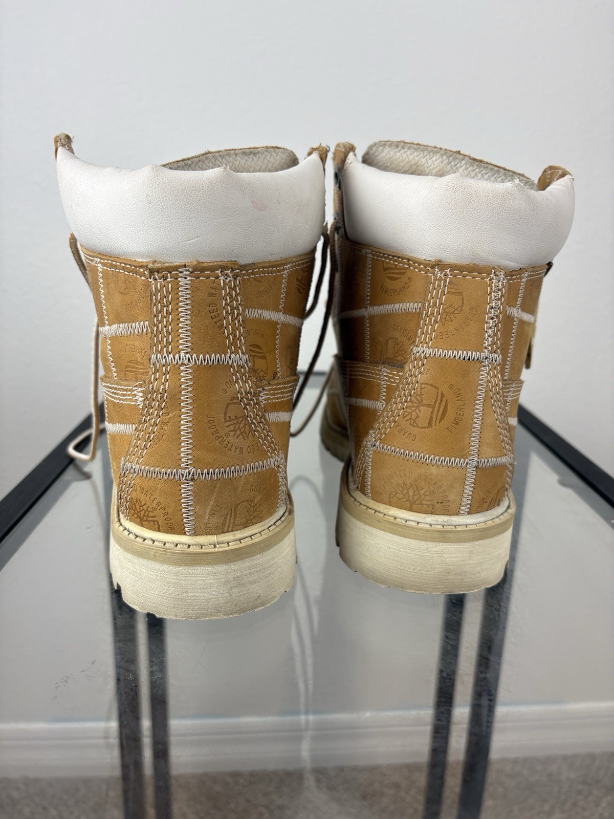 Timberland Classic Leather Patchwork RARE Nubuck Ankle Lace-Up Boots US 5