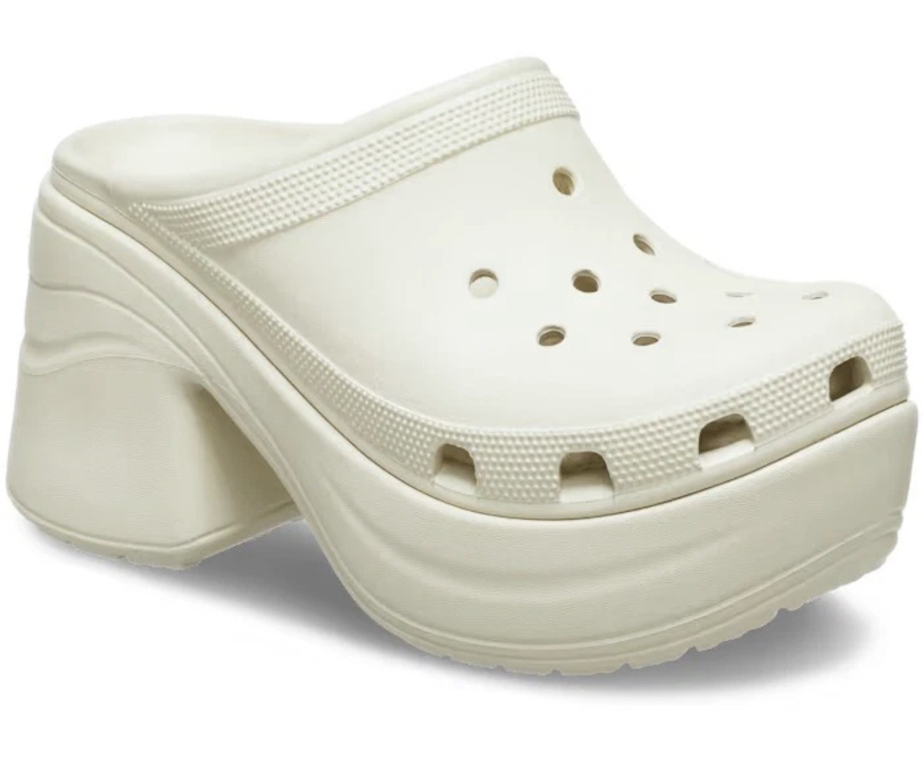 Unisex Crocs Siren Clogs in Bone/Ivory, Size Men 10, Women 12.