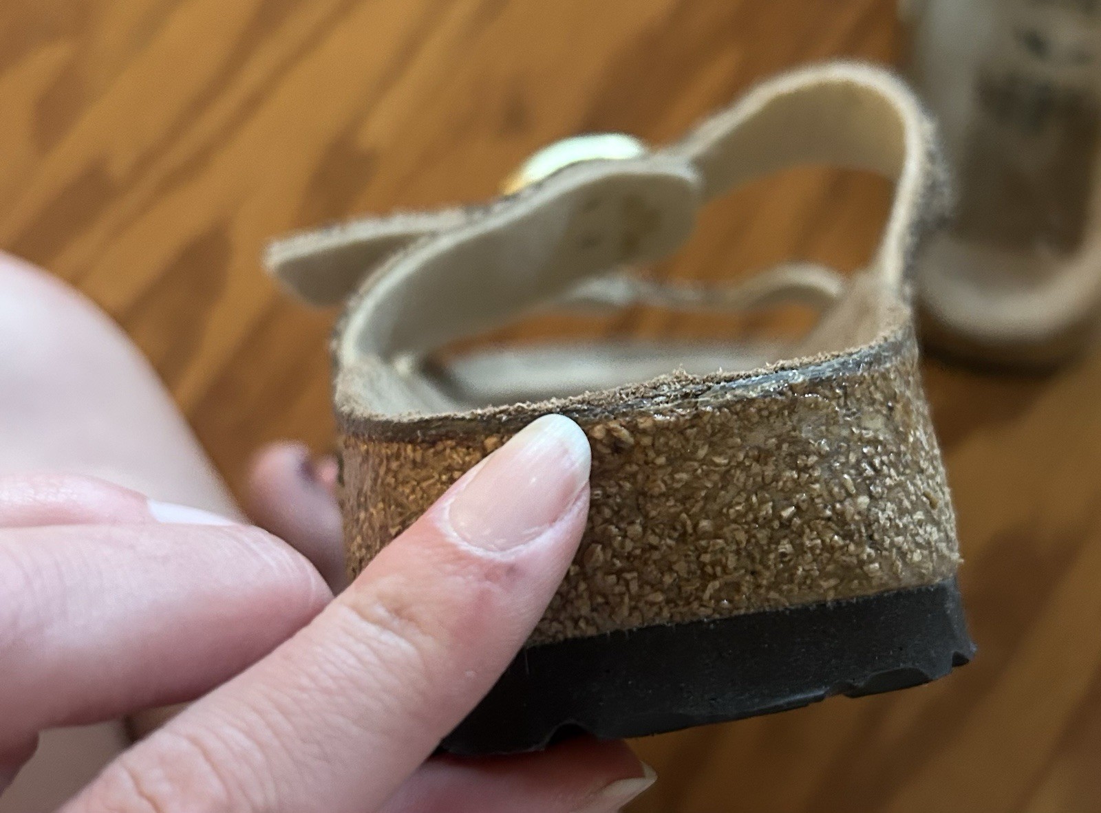 Birkenstock Birkis Tahiti Gold Glitter Sandals Strap Buckle Womens EU 39 US 8