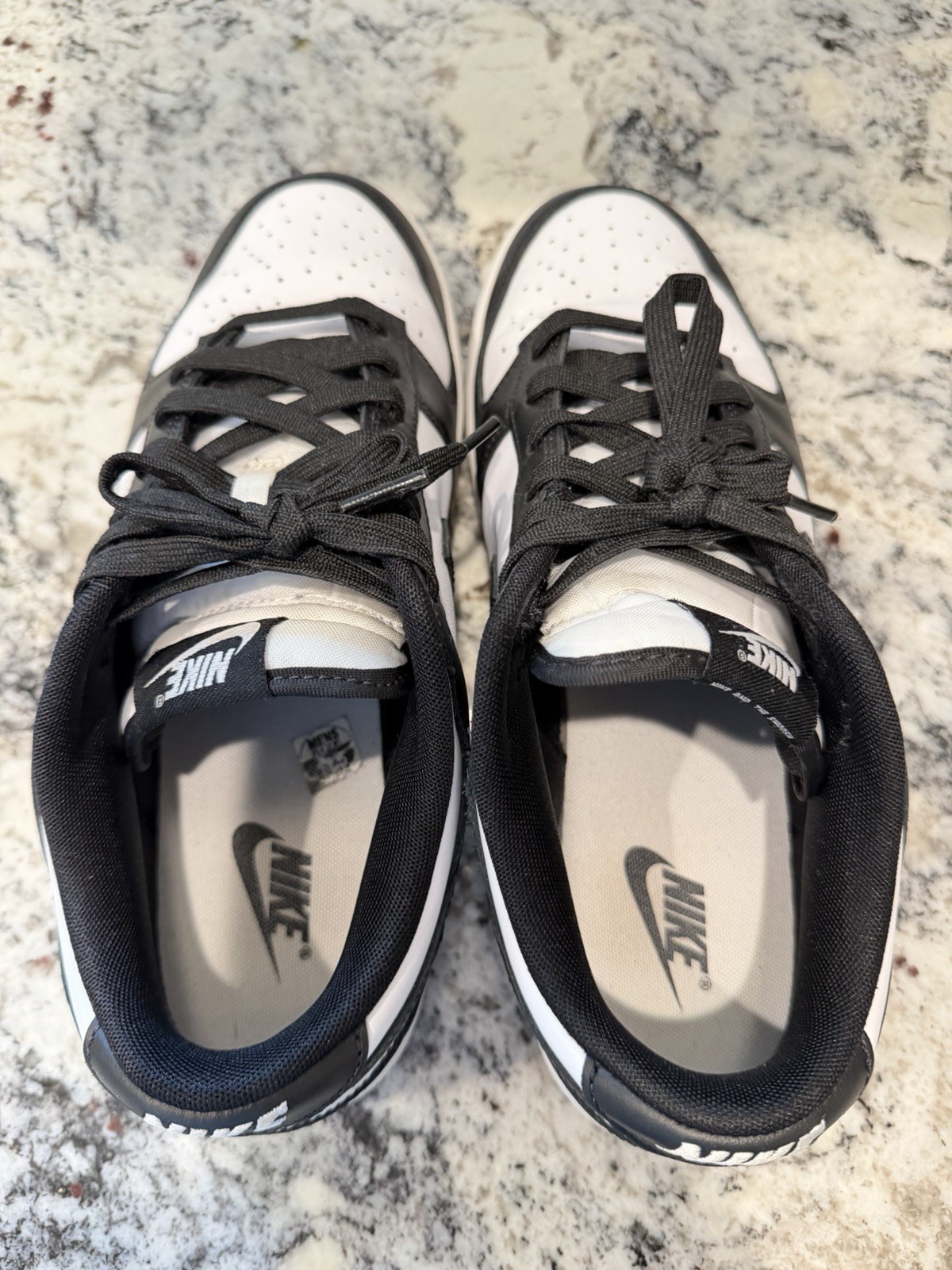 Nike Dunk Low “Panda” Black White Leather Style #DD1391-100 Men’s Sz 10.5