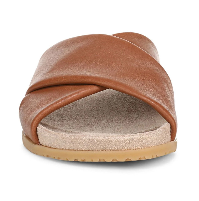 VIONIC Etna Slide Sandal, Tan Leather