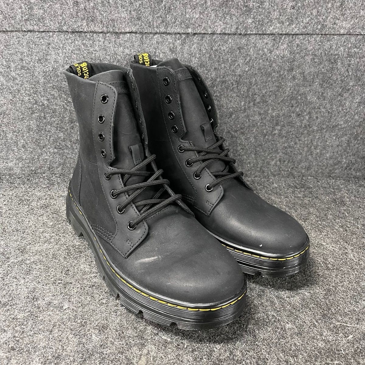 DR.MARTENS Combs Leather Casual Boots Unisex Size M9/W10 Black