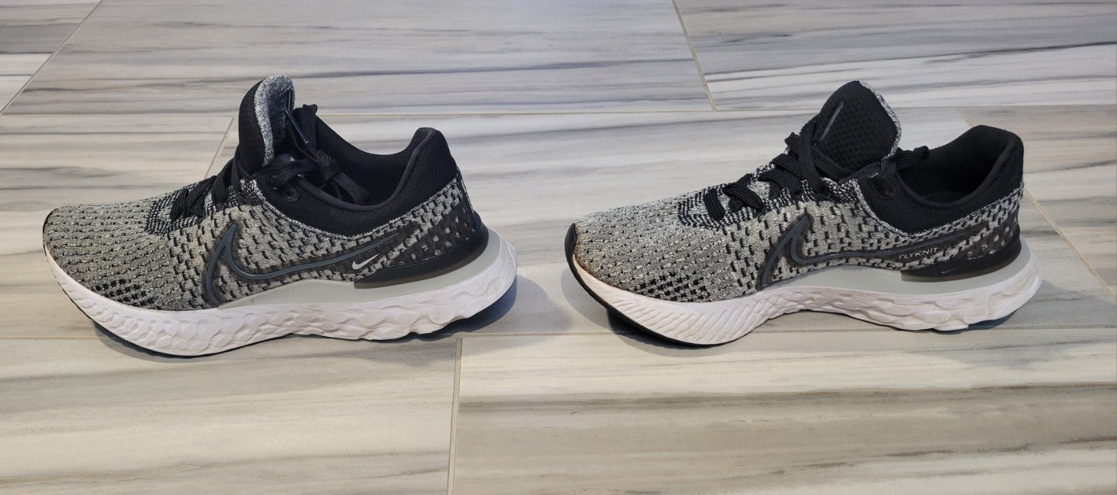 Size 8.5 – Nike React Infinity Run Flyknit 3 Sneakers Black & Dark Smoke Grey