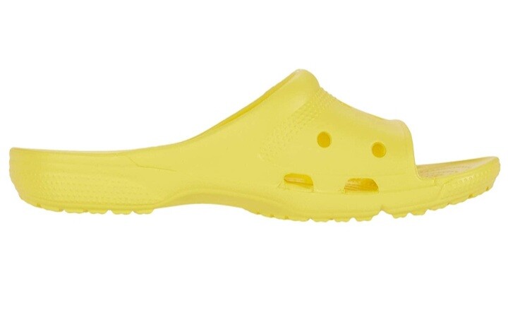 Crocs Men and Women’s Coast Slide Lemon White Standard Fit
