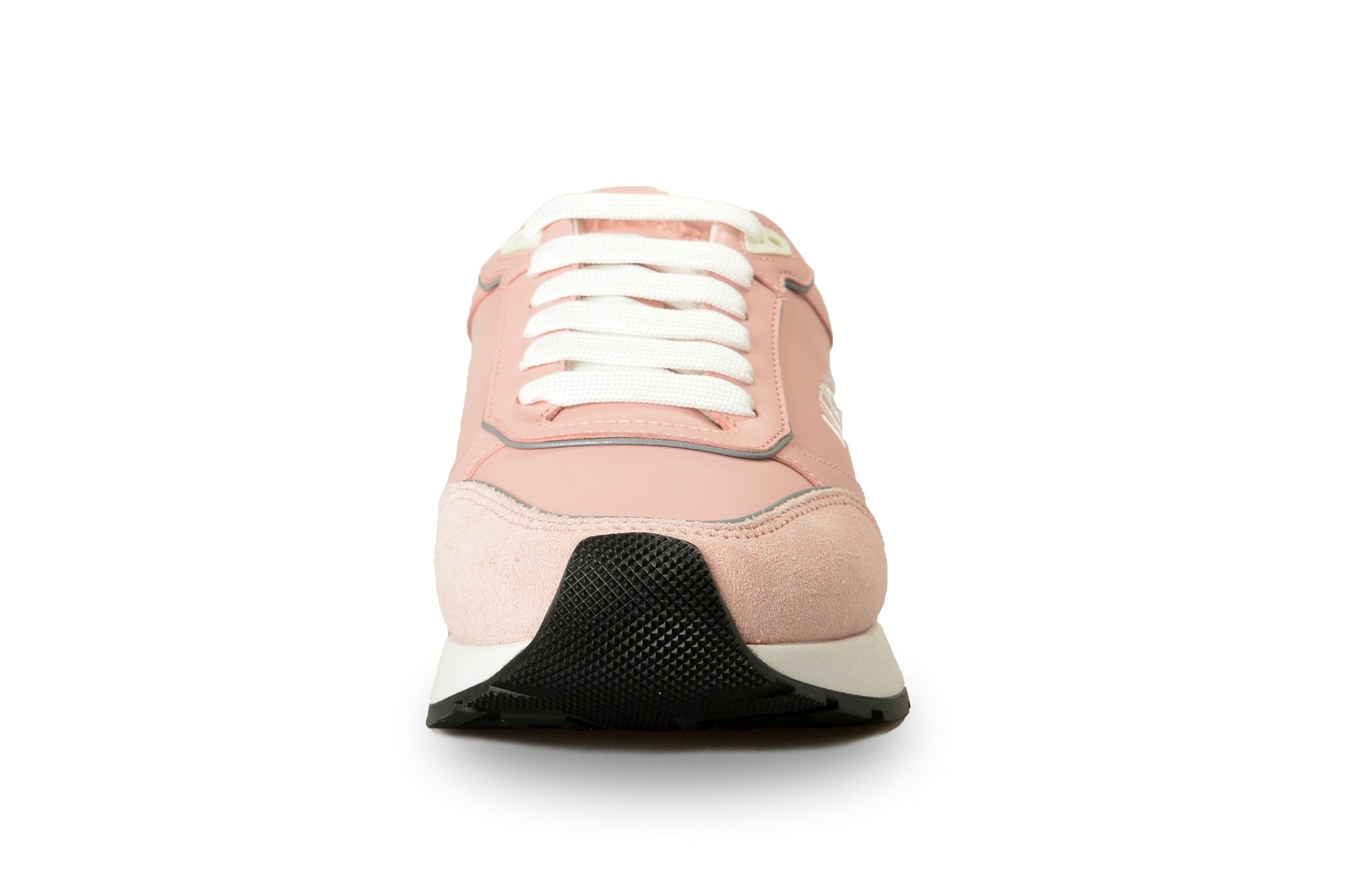 Versace Women’s Pale Pink 100%Leather Logo Embroidery Sneakers Shoes US 6 IT 36