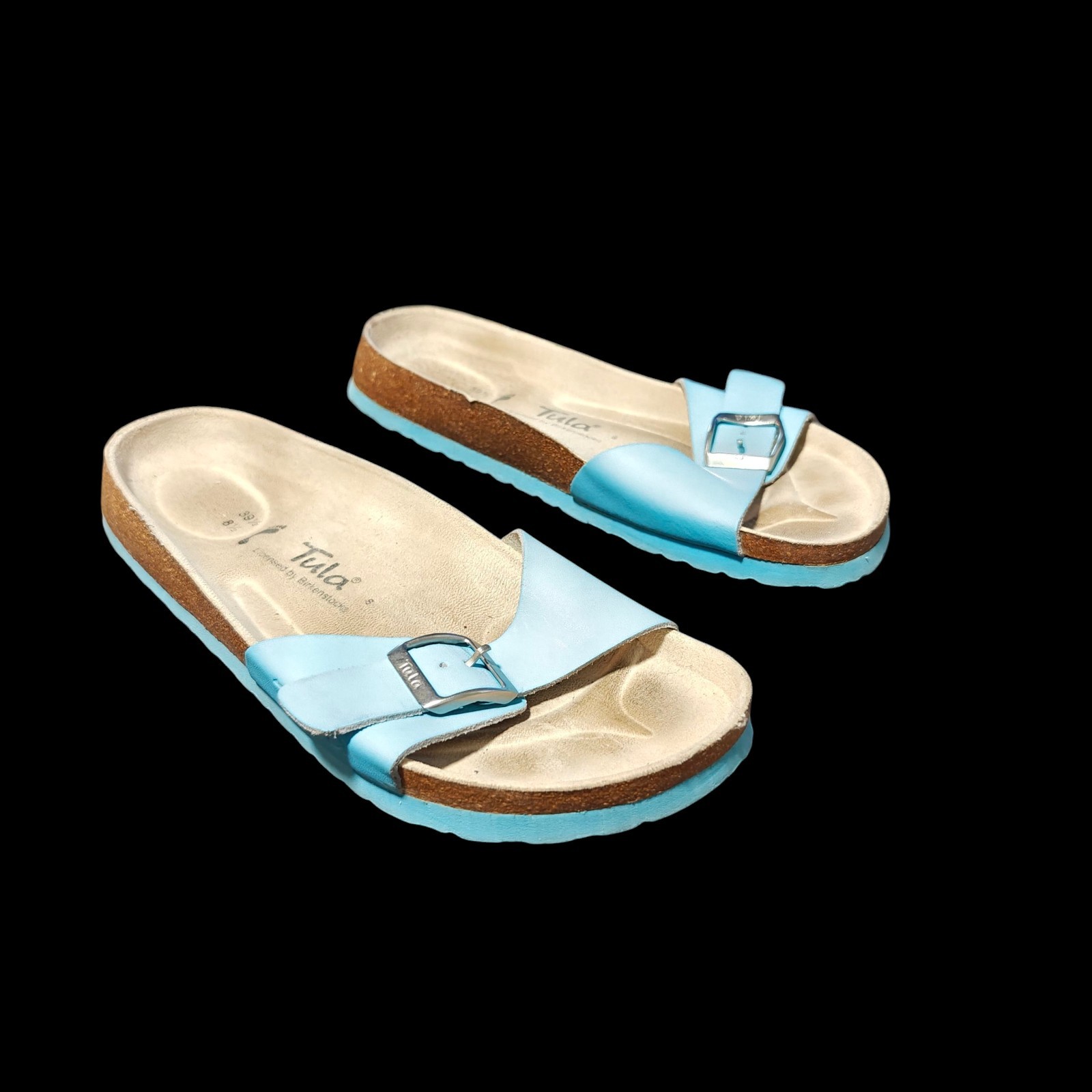Tula Madrid By Birkenstock Sandals Slide Blue Casual Slip On Women’s Size 8.5