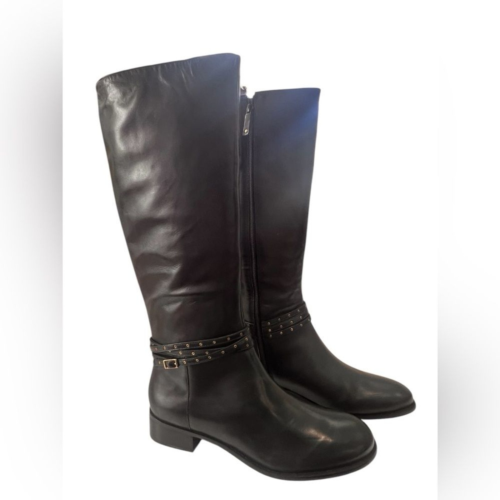 TALBOTS | black knee high leather boots