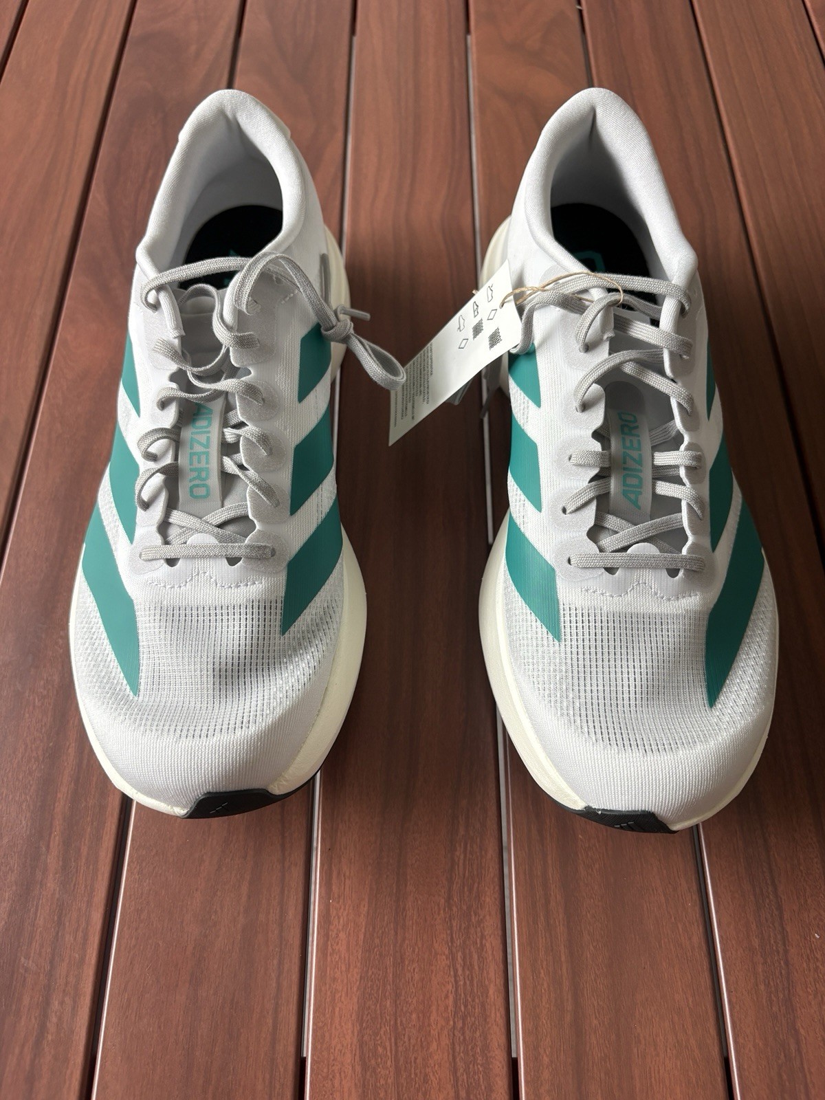 adidas Adizero Evo SL Women’s Lace-Up Low Top Running Sneaker White/Green JS4451