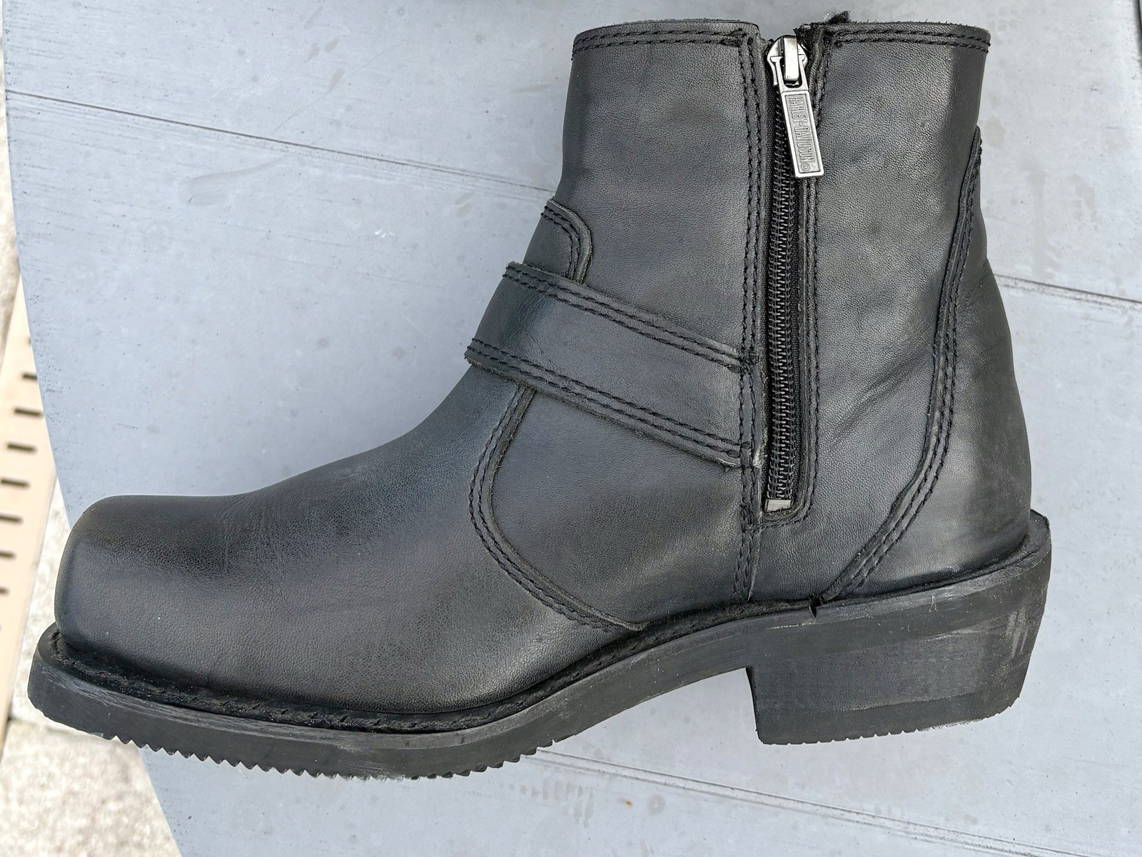 Ladies Harley-Davidson Black Leather Boots Size 7