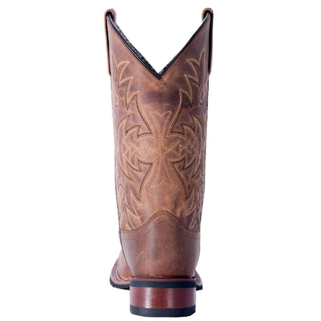 LAREDO ANITA WOMEN’S COWGIRL SQUARE TOE TAN BOOTS 5602 NEW NIB