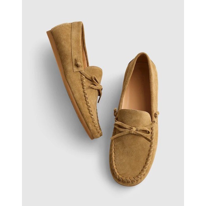 Madewell The Meadow Whipstitched Driver brown suede 9.5 NEW