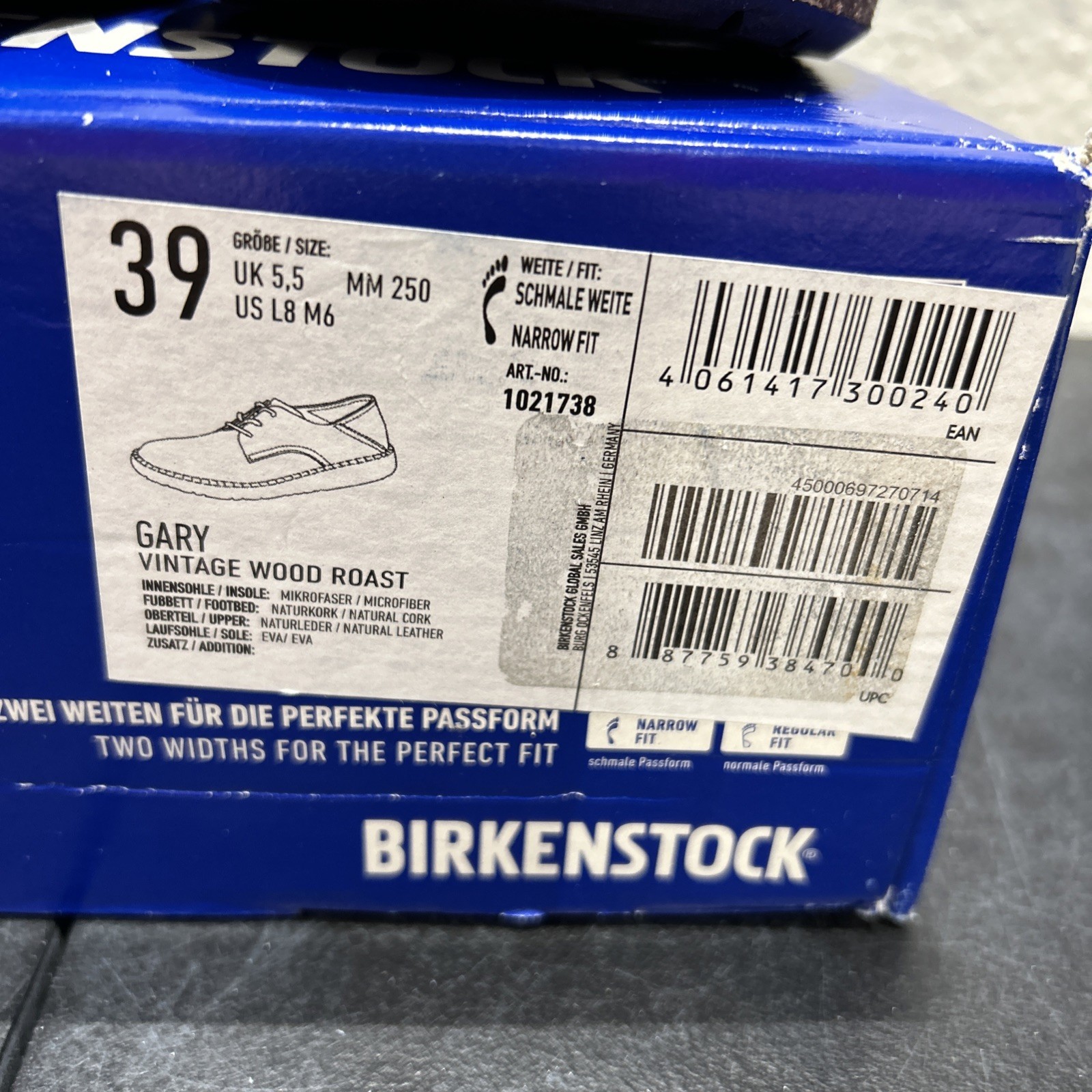 Birkenstock Gary Vintage Wood Roast EU 39 US W8 M6