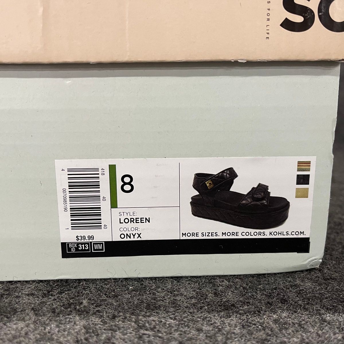 SO GOODS FOR LIFE Loreen Buckle Footbed Sandals Women’s Size 8 Onyx