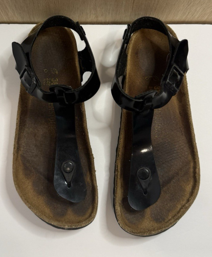 Birkenstock Women’s Kairo Sandal Patent Black Size EU 38 US 7 – 7 1/2