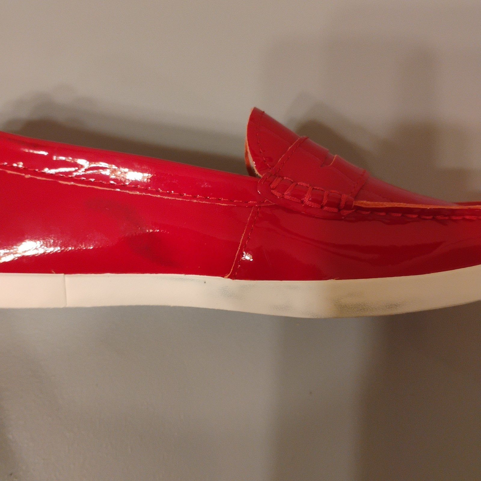 Cole Haan Pinch Maine Classic 7 1/2 Red Pantend Leather Pennie Loafer