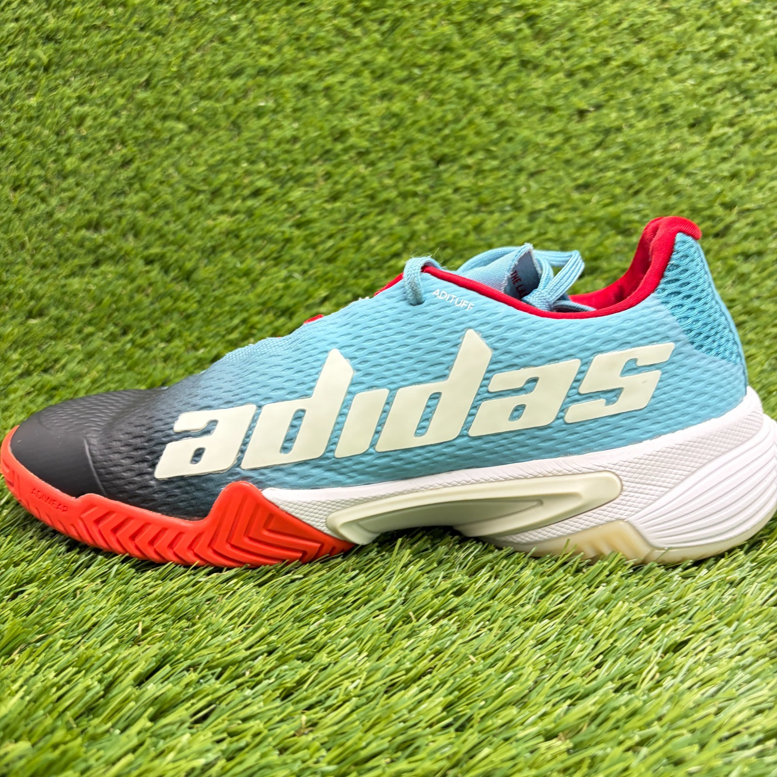 Adidas Barricade Womens Size 6.5 Blue Red White Tennis Pickleball Shoes Sneakers