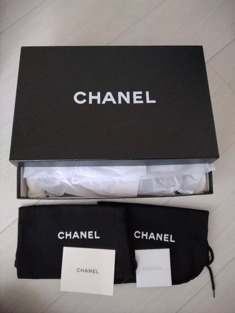 CHANEL Pumps Size 24cm 38 Calfskin High Heels Classic Style