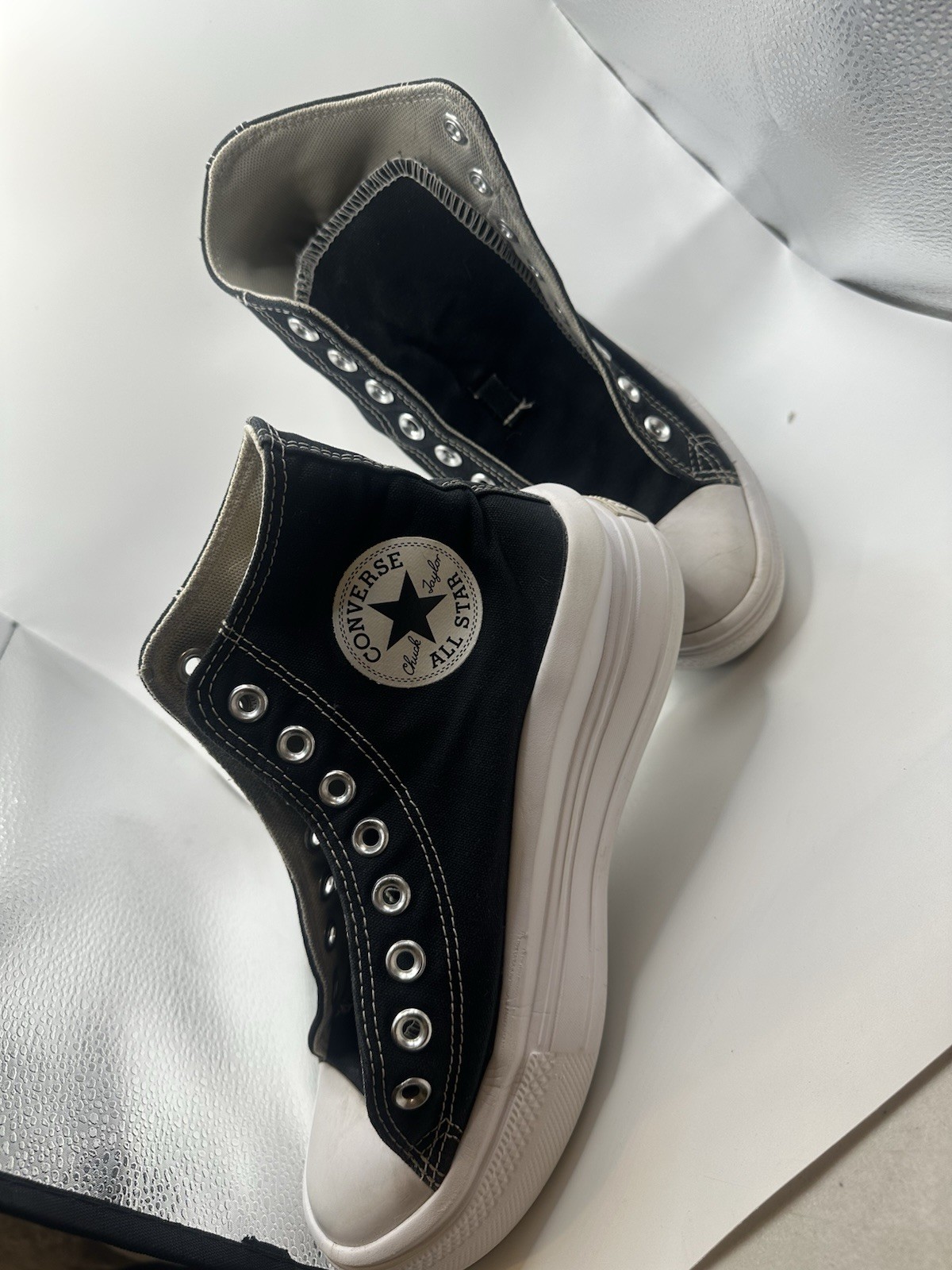 Converse Chuck Taylor All Star Move Platform High Top Sneakers Black Women’s Si