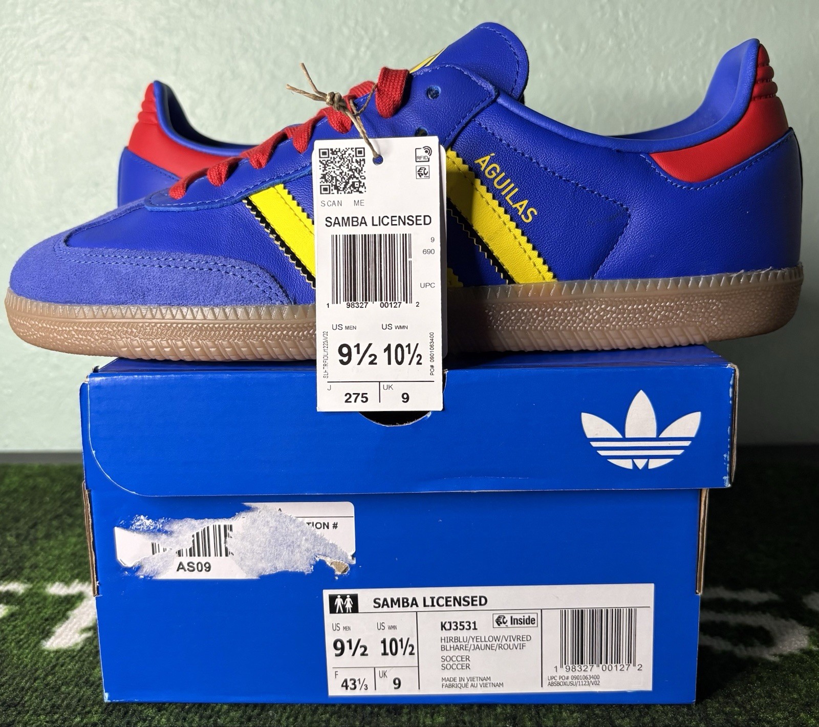 US Men’s 9.5/Women’s 10.5 – Adidas Samba Licensed “Club America” KJ3531